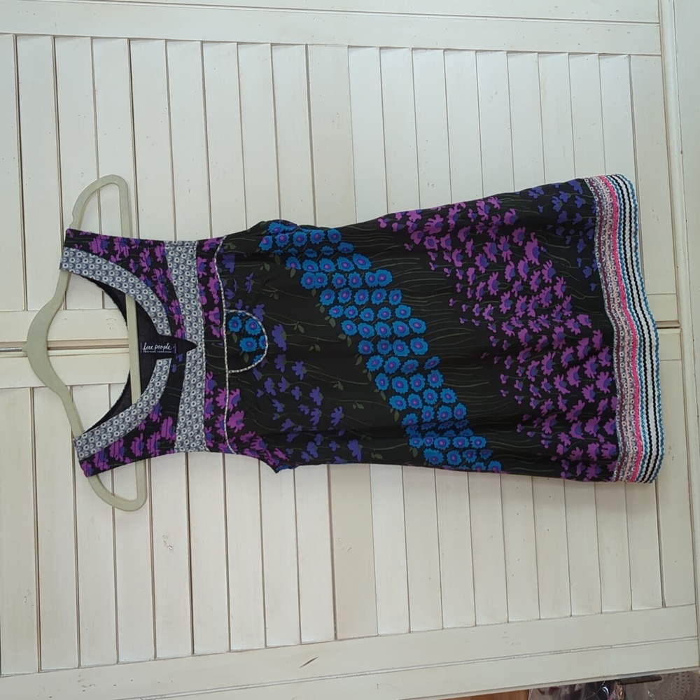Multi color floral Free People mini dress size 4